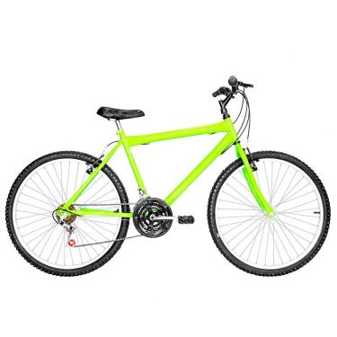 Imagem de Bicicleta Masculina Aro 26 Mtb Alumínio Natural 18 Marchas Cor Verde Claro
