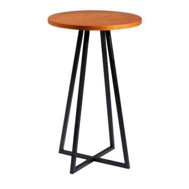 Imagem de Mesa Bistro Bar Base Aço Preto I09 Mell Madeira Taeda Dmobiliario Mell