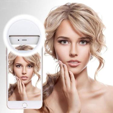 Imagem de Luz Para Selfie Ring Light Celular Carga Via Usb Branco