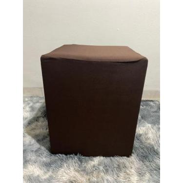 Imagem de Kit 2 Capas De Puff Quadrado Malha Com Elástico Oferta Linda - ibiting