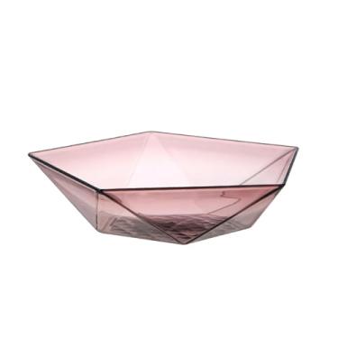 Imagem de Fruit Bowl de grande capacidade de grande capacidade para lanches plásticos inquebráveis ​​Salada que serve bandejas para reuniões familiares de cozinha em casa (Rosa escuro)