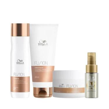 Imagem de Wella Fusion Sh 250ml + Cond 200ml + Masc 150ml + Oleo Light 30ml - We