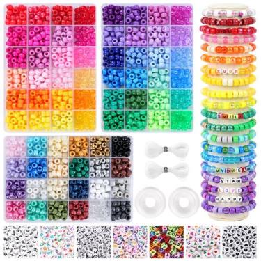 Imagem de Kit de fabricação de pulseiras QUEFE 72 cores, 3000 peças de miçangas 