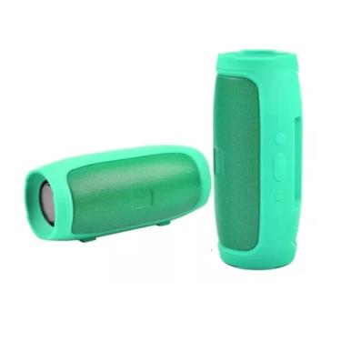 Imagem de Caixa De Som Bluetooth Verde Charce Mini 3 Portatil 17 cm