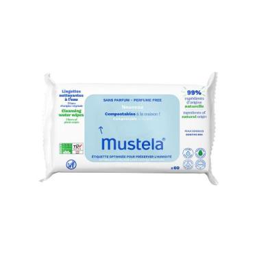 Imagem de Toalhas Umedecidas Mustela Compostáveis Sem Perfume 60 Unidades