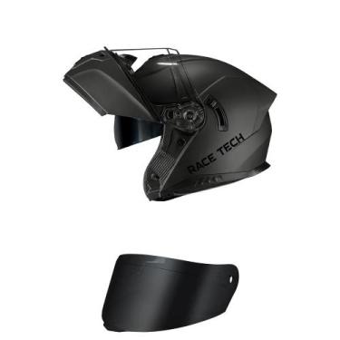 Imagem de Capacete Race Tech Signal Monocolor Titanium Cinza Fosco Mais Viseira 