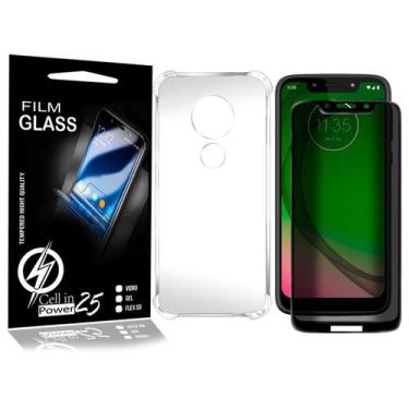 Imagem de Capinha Anti-impacto + Película Privacidade P/ Moto G7 Play XT1952 5.7