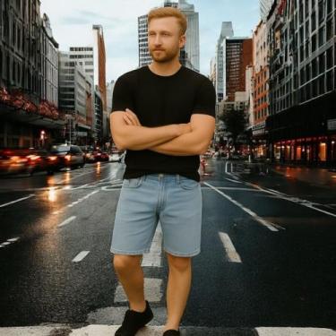 Imagem de Bermuda Jeans LISO SKINNY Masculina Casual Elastano Slim 409 - Iron, A