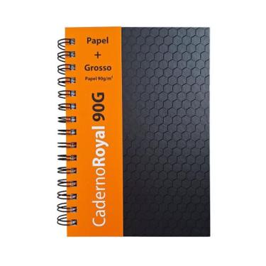 Imagem de Caderno 1/4 Pequeno ROYAL PAPER Pautado 80fls 90g/m², Preto