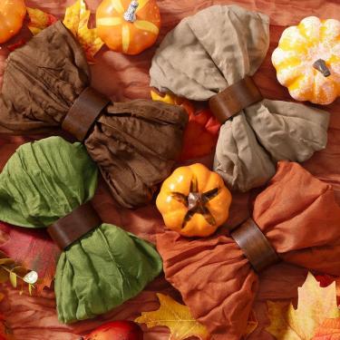 Imagem de Guardanapos de pano DeZerlor Fall Cheesecloth, conjunto de 20 laváveis