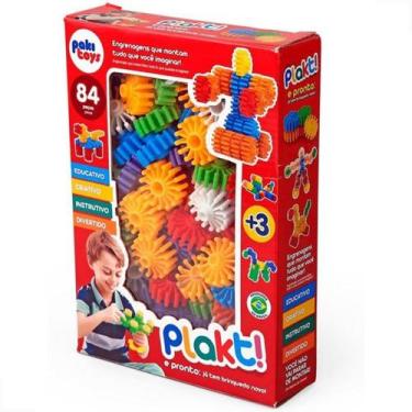 Imagem de Brinquedo Montar Plakt Engrenagem Educativo Criativo 84 Peças - Paki T