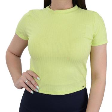 Imagem de Blusa Feminina Lunender Canelada Verde  - 0046-Feminino