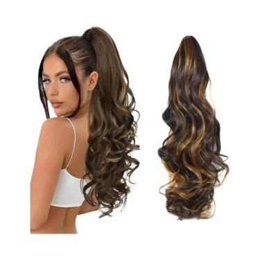 Imagem de Extensões de Cabelo Sintético Ondulado - 24 Polegadas - Multicoloridas