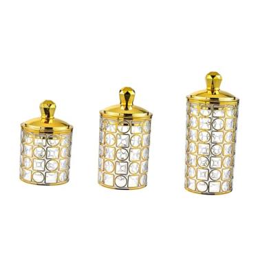 Imagem de AFXGUSD 3 Peças de Pote de Café para Biscoitos, Pote Decorativo Portátil, Lata de Chá, Recipiente para Armazenamento de Grãos de Café para Doces, Massas, açúc, Style C, Tamanho real