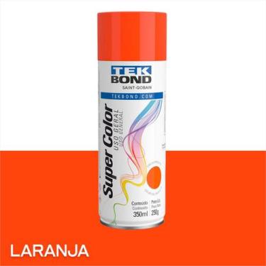 Imagem de Tinta Spray Tek Bond Secagem Rápida 350ml Kit 3, Laranja
