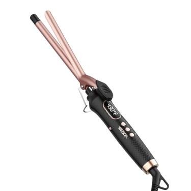 Imagem de YEEGOR Modelador de cabelo fino de 1,27 cm (1/5.1 cm), modelador de cabelo pequeno de tensão dupla de 100-240 V para cachos apertados, 12 temperaturas