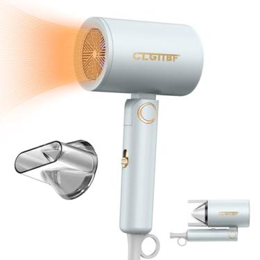 Imagem de CLGTTBF Secador De Cabelo Portátil Com Concentrador, Alta Potência E Luz Azul Dupla, Tornando A Secagem Rápida Confortável, Adequado Para Casa, Viagens Salão Beleza (Azul)