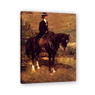 Imagem de An Equestrian Lady John Lavery Iconic Realist Portrait & War Scene Canvas Art – Decoração de parede irlandesa atemporal para casa emoldurada 39,98 x 52 cm