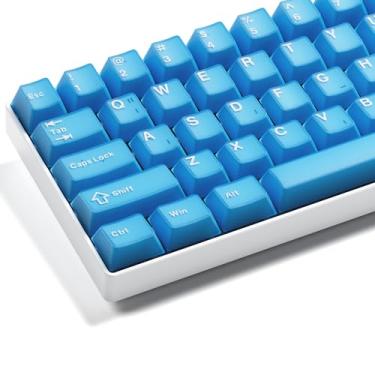 Imagem de GMKWTL XVX Teclas azuis Cambridge, teclas PBT Double Shot com perfil cereja, conjunto de teclas de 129 teclas, 60, 65, 75, 100% de compatibilidade com teclado mecânico MX Switchs