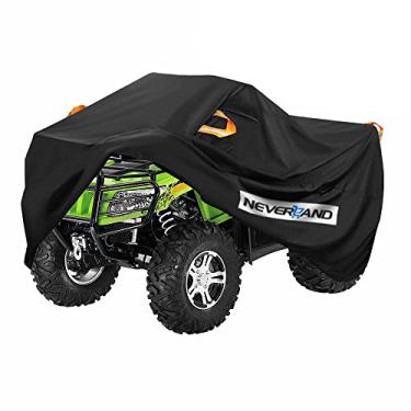 Imagem de Capa para quadriciclo resistente e impermeável tecido Oxford, para Polaris Sportsman Yamaha Grizzly Honda FourTrax Kawasaki KFX Roda Carro com tiras refletivas de saídas de ar e tiras de fivela preta