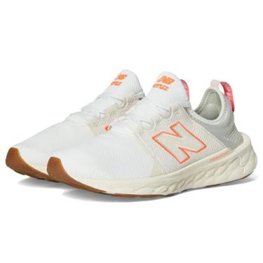 Imagem de New Balance Fresh Foam X Cruz V3 Tênis de corrida feminino, Sal marinho/vermelho urgente/permafrost, 9.5 Wide