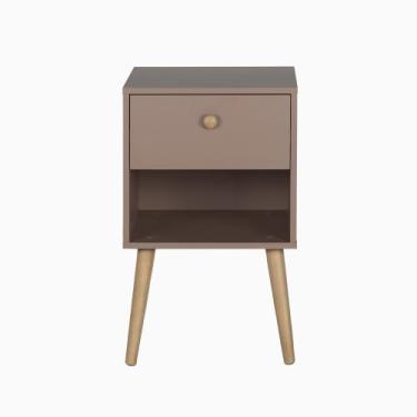 Imagem de Mesa de Cabeceira IVVIE 1 Gaveta 1 Nicho - Casavee, Rosa Blush