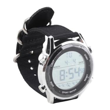 Imagem de ZJchao Homens de Alarmes Digitais de Alarmes Sports Watch Com Dual Time Stopwatch 50m Resistente à água El Luz de Fundo para Travel Fitness Outdoor (Preto)