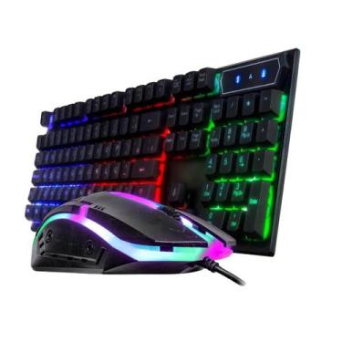Imagem de Kit Teclado E Mouse Gamer Semi Mecânico Led Rgb Ka-5890 - Kapbom