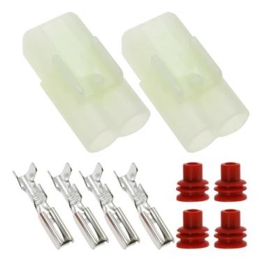 Imagem de YINETTECH 2 peças de 2 pinos conectores elétricos à prova d'água para janelas elétricas DJ7025F-2.2-21 compatível com Land Rover Defender