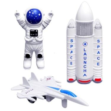 Imagem de Kit Ônibus Espacial 2 Naves com Astronauta de Brinquedo Infantil Naza 