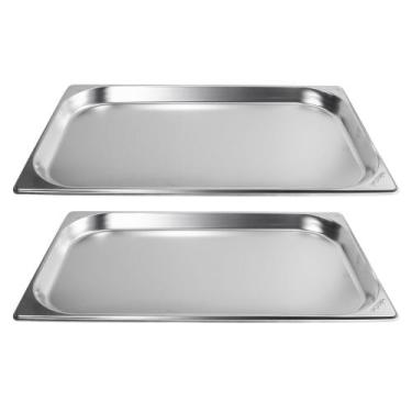 Imagem de Kit Duas Cubas Gastronomica Padrão Gn 1/1 40mm Inox Weck