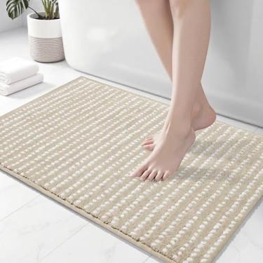 Imagem de Arenarug Tapetes de banheiro de chenille tapete de banho felpudo fofo, cáqui, 61 x 91 cm