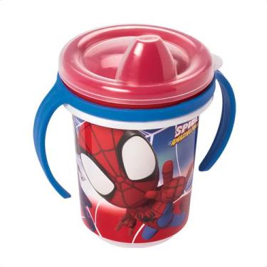Imagem de Copo Caneca Infantil Plasutil Spider Transição Com Tampa Aranha, Color