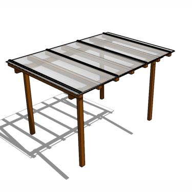 Imagem de Kit Policarbonato Cristal 4mm 3,00m x 1,00m - Perfis Bronze