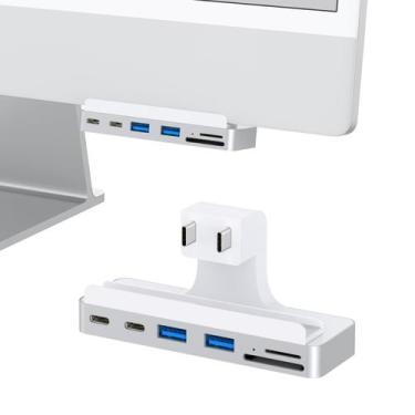Imagem de Hub USB-C GEWOKLIY 6 em 1 para iMac de 24 polegadas (M1/M3) com 10 Gbp
