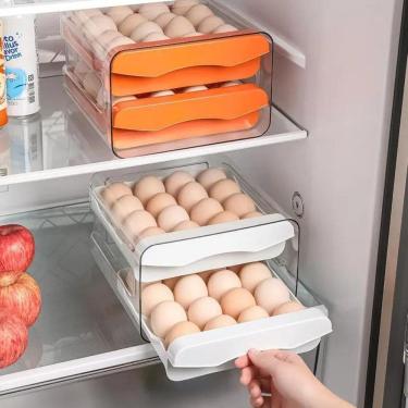 Imagem de Gaveteiro Para 32 Ovos Duplo Organizador Geladeira Acrílico