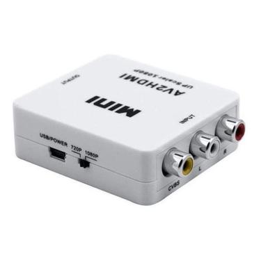 Imagem de Mini Conversor Av Rca Para Hdmi Com Áudio 1080P Full Hd