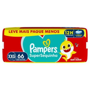Imagem de Fralda Descartável Pampers Supersequinha XXG 66 Unidades, XXG, 66 unid