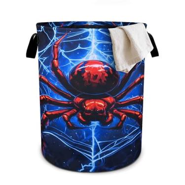 Imagem de Cesta de roupa suja de Halloween dobrável em tecido Oxford, cesto de roupa suja, organizador de balde de roupas para banheiro/armazenamento de lavanderia/quarto 40 x 40 cm