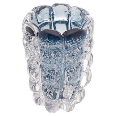 Imagem de Vaso de Vidro Italy Azul 10cm x 15cm - Decoração de Salas, Escritórios, Hall de Entrada - Mesa Posta - Vasos e Vasilhas - Organização - Utilidades Domésticas