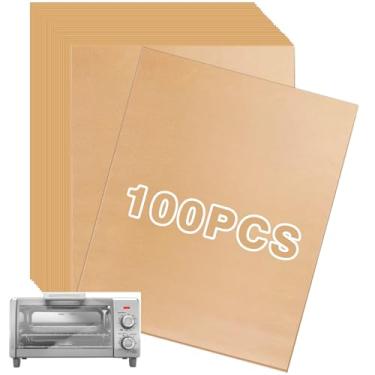 Imagem de Forros de papel para fritadeira Air Fryer descartáveis, compatíveis com forno de torradeira de fritura a ar com 4 fatias BLACK+Decker, 100 peças