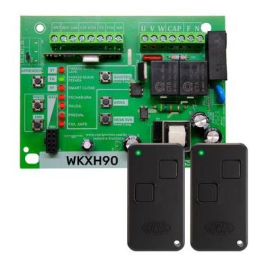 Imagem de Placa Central De Comando Motor Portão Wkxh90 e 2 Controle Remoto NTX R
