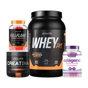 Imagem de Whey Rt Concentrado 907g + Creatina Pura 150g + Cafeina 210mg + Colage
