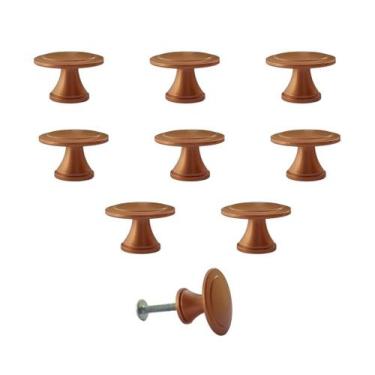 Imagem de 10 Puxador de Gaveta e Armário Rose Fosco Redondo Relevo - Compras Fác