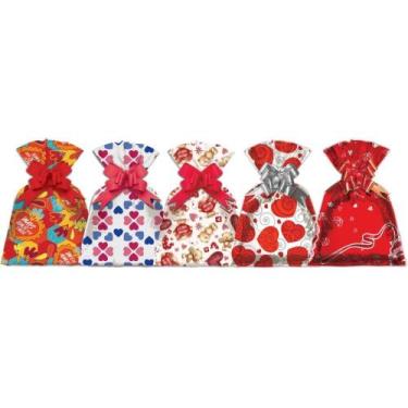 Imagem de Saco Metalizado Romântico Sortido 45X60CM Pacote com 50 - Gala Embalag