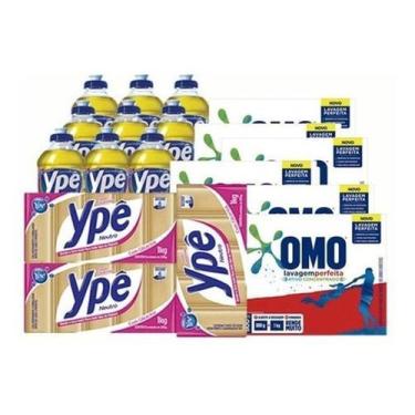 Imagem de Cesta Básica Grande Produtos Lavanderia Limpeza Com 18 Itens - Higipac