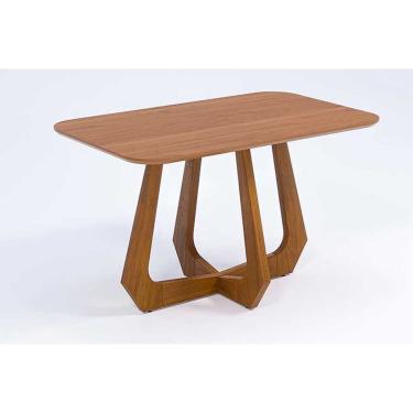 Imagem de Mesa Multiuso Cozinha Bromélia Natuame c/ Tampo Madeirado 130x80cm Carvalho/Cinamomo - Cimol