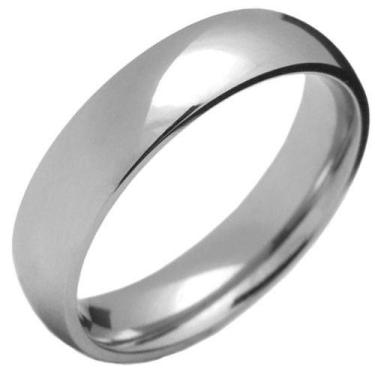 Imagem de Aliança Noivado Compromisso Namoro Aço Inox Antialérgico tamanho 17 - 