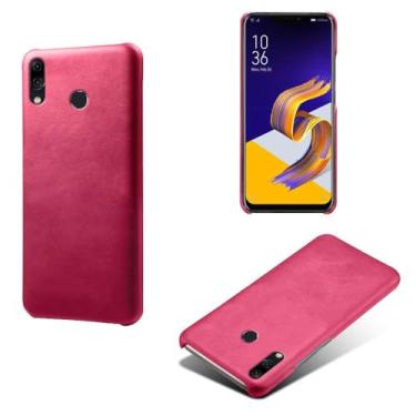 Imagem de Capa para Asus Zenfone 5 ZE620KL,Proteção contra quedas,Casca de volta de cor sólida simples,Design de couro de imitação de plástico-Rose