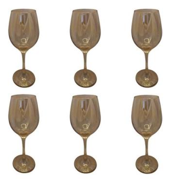Imagem de Conjunto 6 Taças Vidro Âmbar Vinho 490 Ml Nadir - Bialluz
